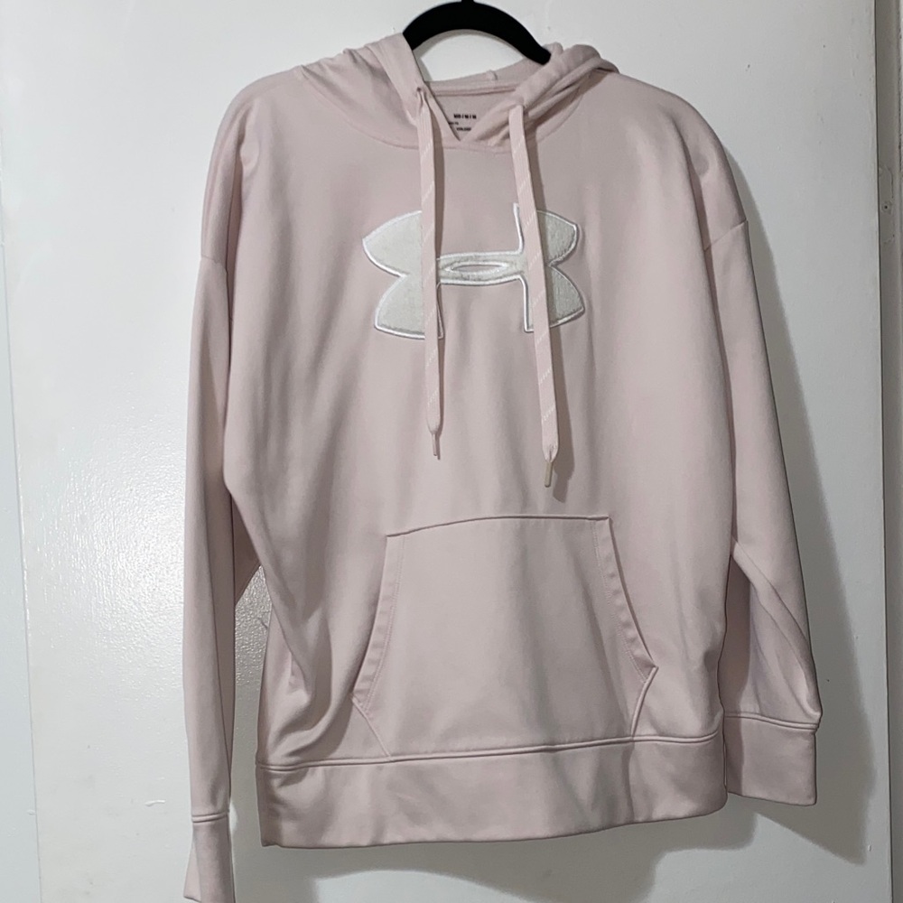 Under Armour Women’s loose fit blush hoodie with logo